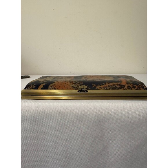 PATRICIA NASH CAUCHY  ITALIAN LEATHER TOP FRAME WALLET/CLUTCH - Picture 4 of 11